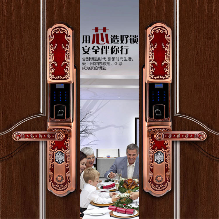 玉蛟龍智能門鎖 智能鎖防窺視輸入、半導體/光學指紋傳感器