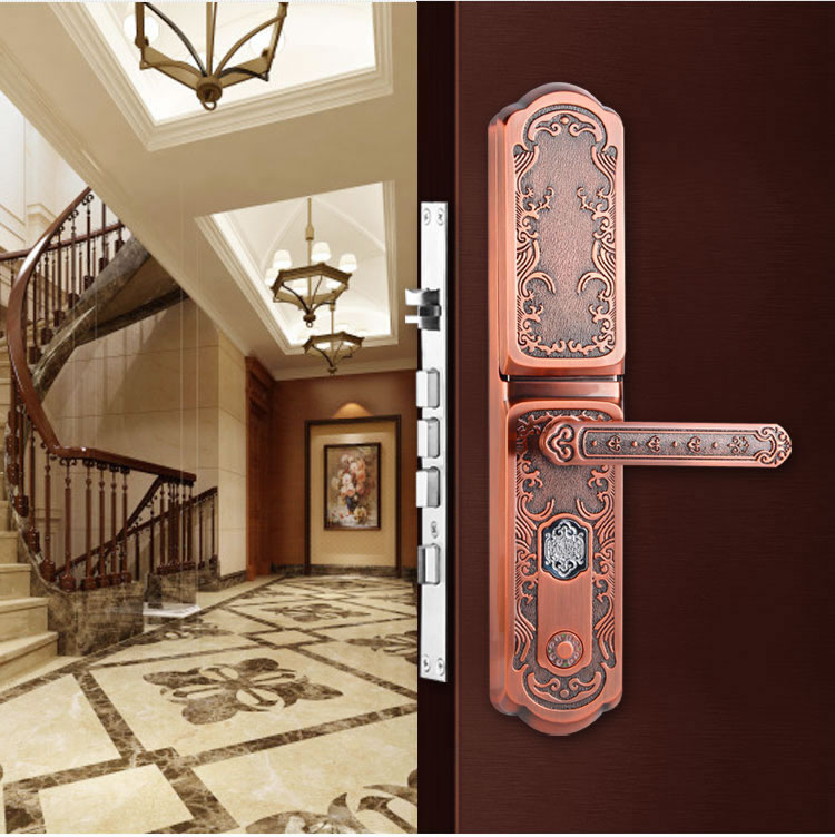 玉蛟龍智能門鎖 智能鎖防窺視輸入、半導體/光學指紋傳感器