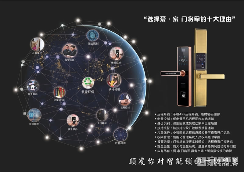 門將軍智能鎖 智能聯動鎖/遠程開鎖/可選鎖體