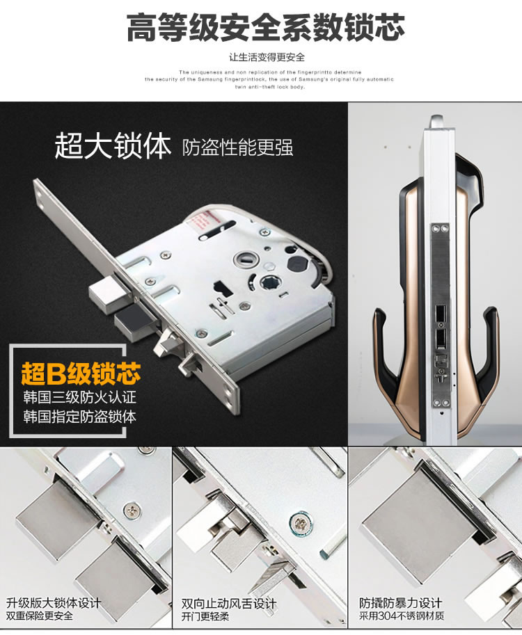 三星指紋鎖活體指紋識別 APP電子密碼鎖