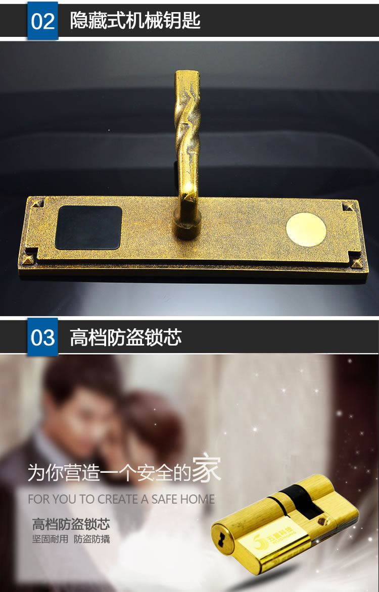 英諾維智能鎖 智能電子門鎖純銅精鑄、豪華執(zhí)手