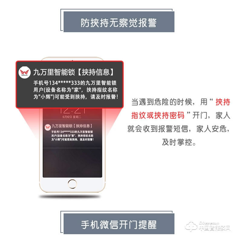 九萬(wàn)里智能鎖C900 歐式古典別墅大門鎖指紋密碼鎖