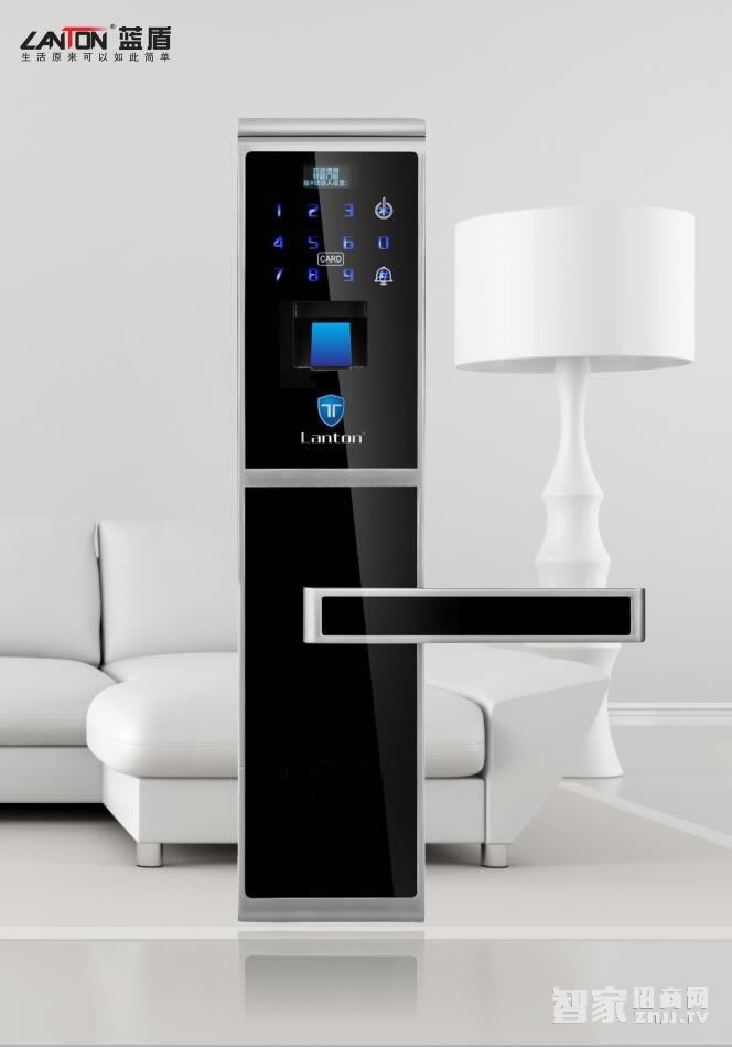 藍盾智能鎖 LT-7000F指紋鎖密碼鎖刷卡鎖直板黑色