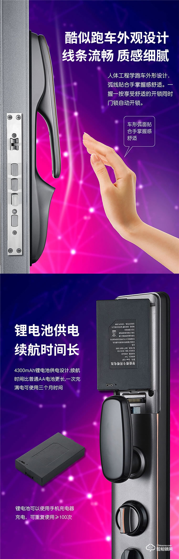 揚子智能鎖 M316全自動可視貓眼智能鎖