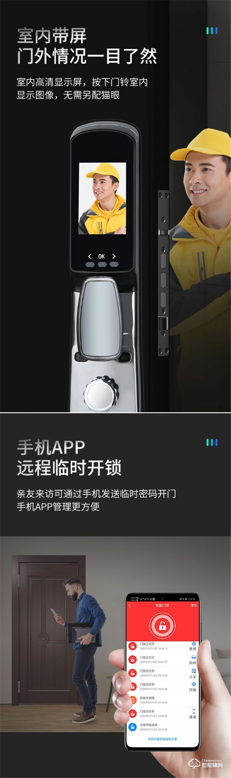 揚(yáng)子智能鎖 M118全自動(dòng)可視貓眼智能鎖