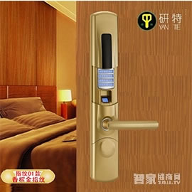 愛(ài)波瑞Abrain智能鎖 滑蓋指紋密碼鎖 鋅合金智能門鎖