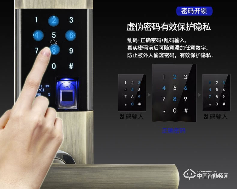 杜魯克智能鎖 家用防盜門指紋鎖別墅門銅門刷卡密碼鎖