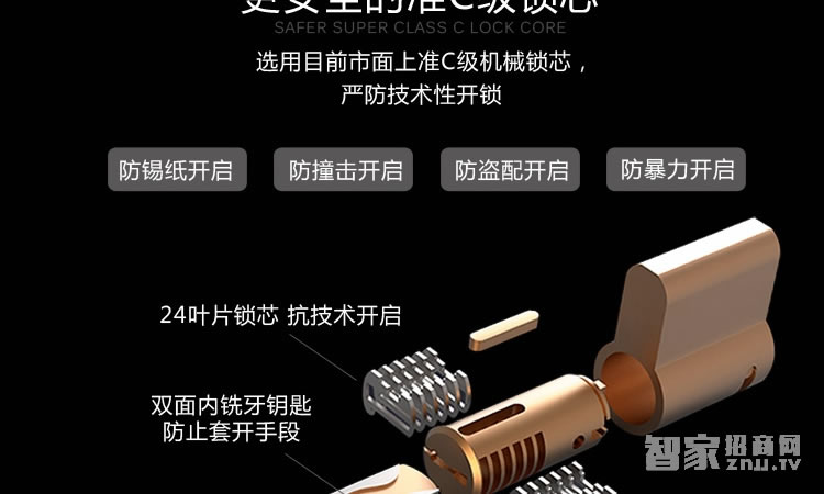 智能屋智能鎖 家用指紋密碼鎖（麗都金）