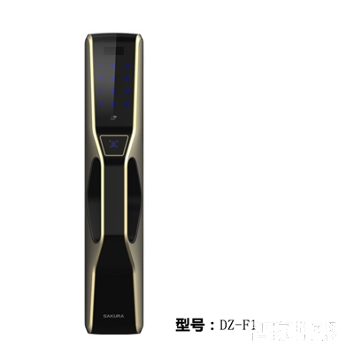 櫻花全自動指紋鎖 密碼鎖 香檳金 直板