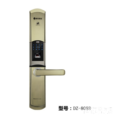 櫻花指紋鎖 密碼鎖 刷卡鎖 青古銅 不銹鋼面板