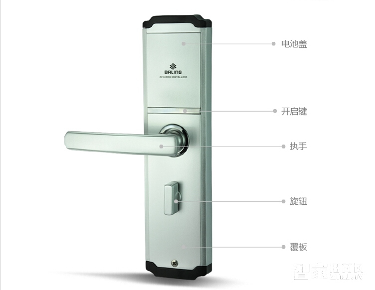 藍(lán)盔指紋刷卡鎖 不銹鋼公寓門(mén)鎖