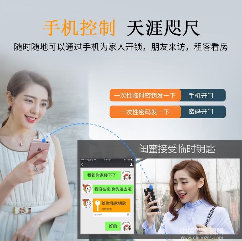 尊爵智能鎖 智能識別指紋密碼鎖 家用防盜指紋