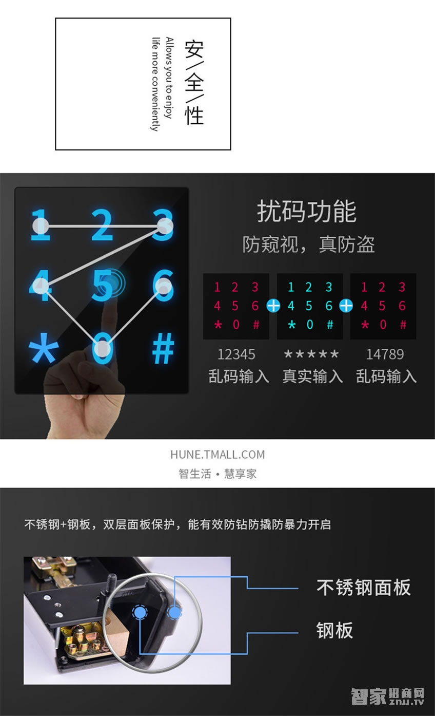 科裕半導(dǎo)體指紋鎖 觸屏電子密碼鎖