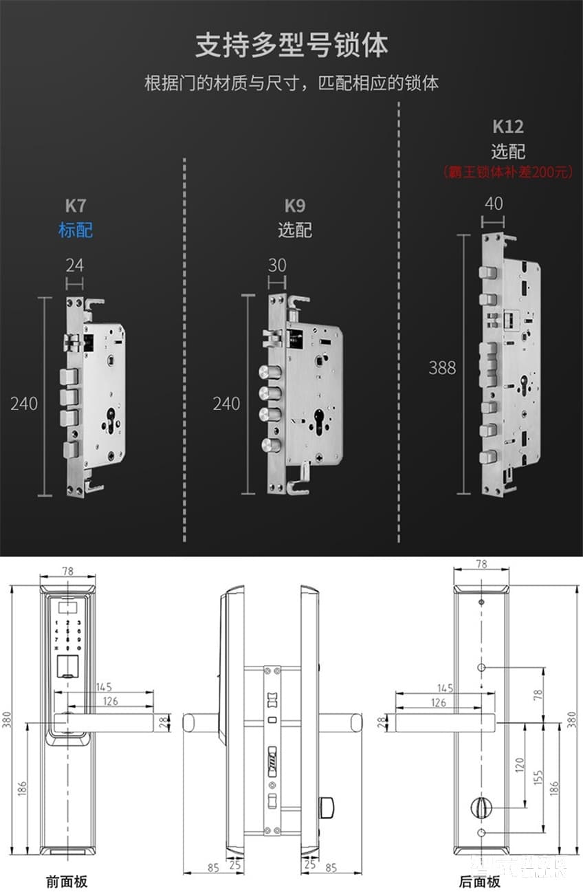 科裕半導(dǎo)體指紋鎖 觸屏電子密碼鎖