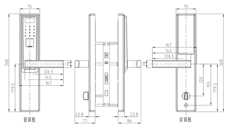 科裕指紋密碼鎖 入戶門電子智能鎖
