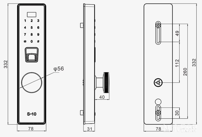 金安盾指紋密碼鎖 光學指紋識別 電子門鎖