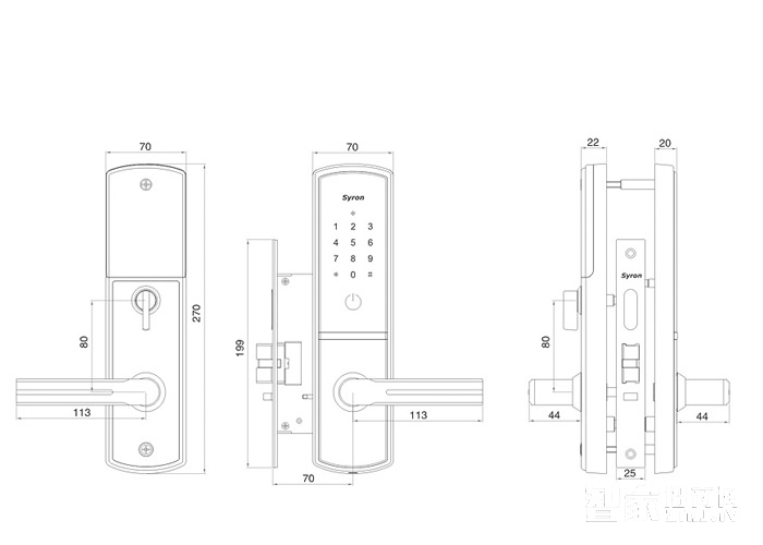 西容手機藍(lán)牙感應(yīng)鎖 SY74CP密碼鎖