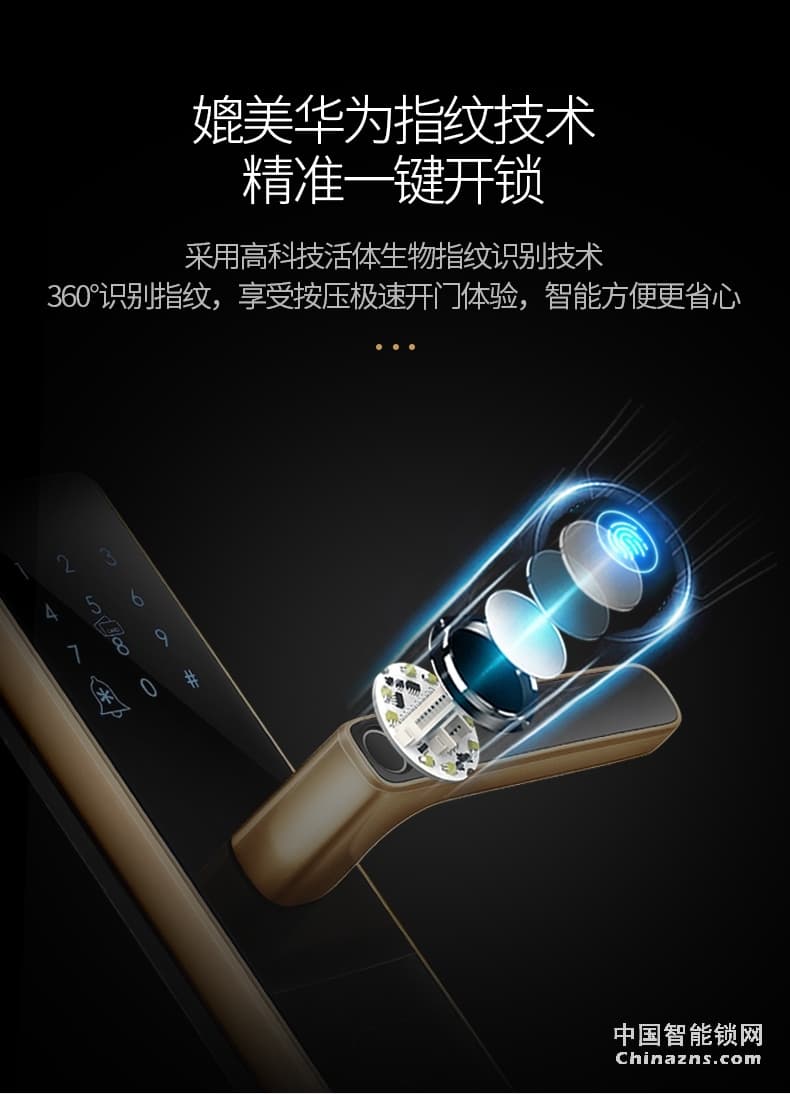 名門指紋鎖 密碼鎖家用防盜門智能鎖電子鎖大門鎖全自動EZ-TW1