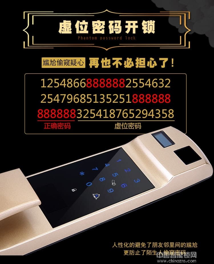 普賽羅指紋鎖 全自動智能鎖 手機APP指紋密碼鎖