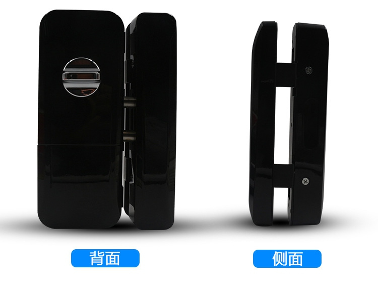 鑫鼎興玻璃門指紋密碼鎖 免開孔雙開IC卡鎖