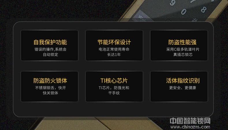 帥榮智能鎖 不銹鋼指紋識別鎖 電子感應密碼鎖