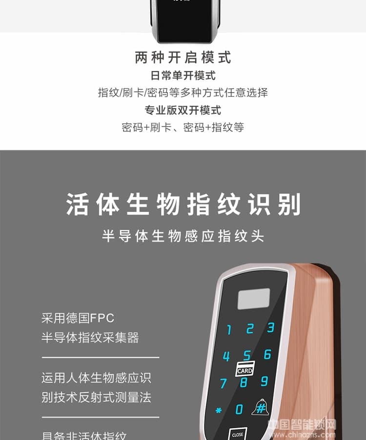 克諾雷智能鎖 鋅合金全自動指紋鎖 半導體指紋密碼鎖