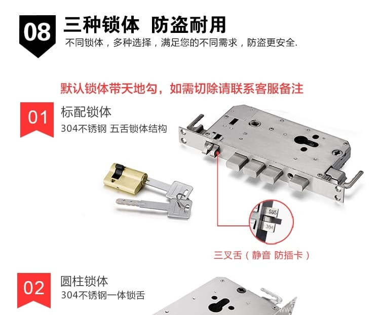 源天祥酒店鎖 指紋密碼鎖防盜門(mén)智能電子刷卡鎖大門(mén)鎖