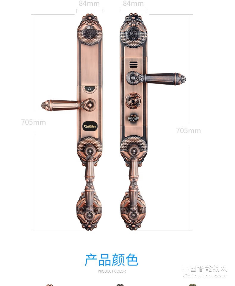 羅曼斯全自動智能鎖DD2 家用防盜門指紋鎖密碼電子入戶門鎖