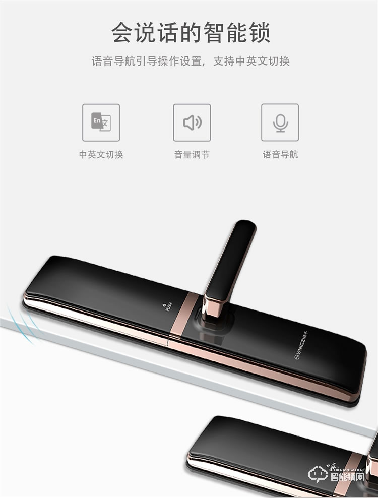 揚(yáng)子智能鎖 H2家用半自動(dòng)滑蓋智能鎖