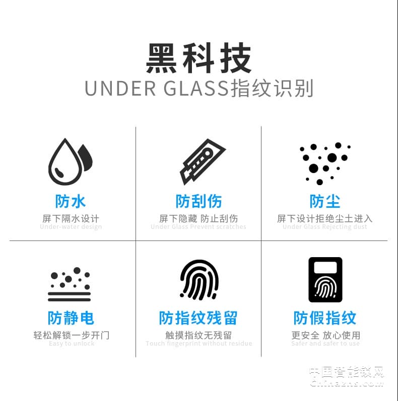 甌寶指紋鎖 家用防盜門密碼鎖 半自動大門電子鎖