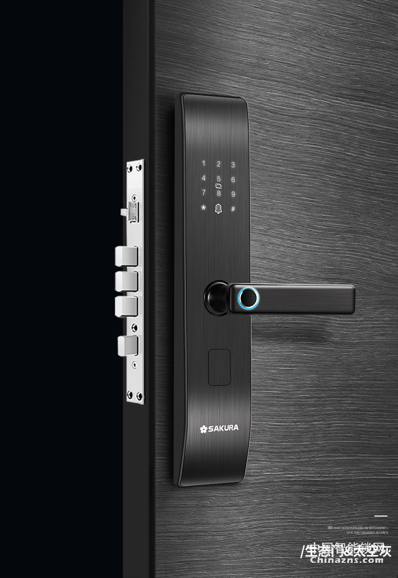 櫻花8028指紋鎖 家用防盜門電子鎖防小黑盒防貓眼遠(yuǎn)程密碼智能鎖