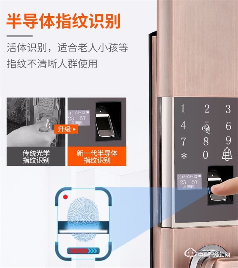 科萊寶指紋鎖智能鎖 家用防盜門(mén)電子鎖密碼鎖 
