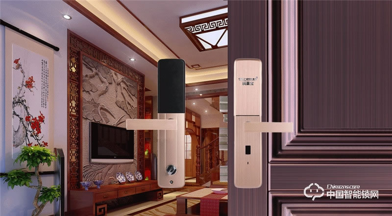 科萊寶 雙系統半導體指紋鎖 鋅合金玫瑰金色 KLB-9008