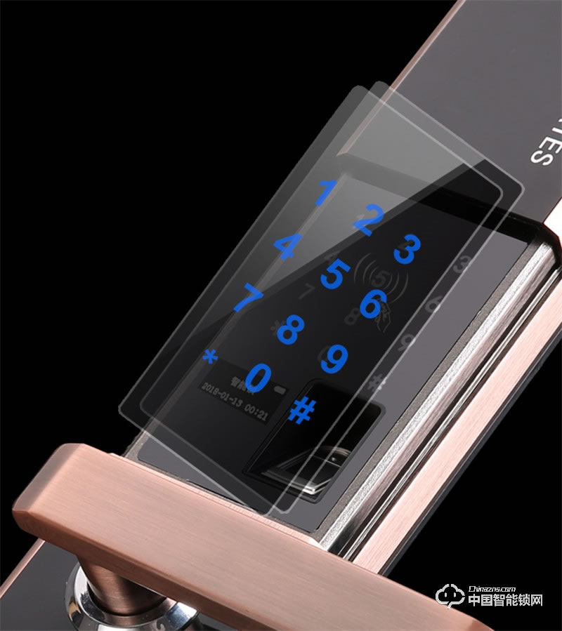 科萊寶感應(yīng)觸摸電動滑蓋家用電子門鎖 防盜門密碼鎖 