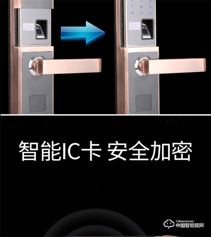 科萊寶感應(yīng)觸摸電動滑蓋家用電子門鎖 防盜門密碼鎖 