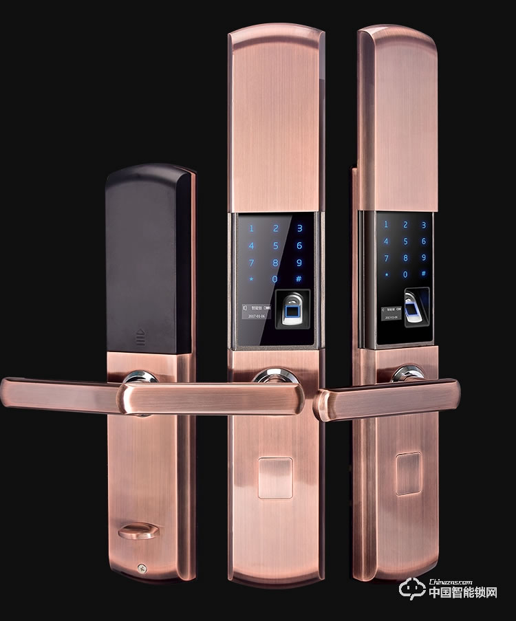 普泰升滑蓋指紋鎖 家用智能門鎖 半導(dǎo)體智能指紋密碼鎖