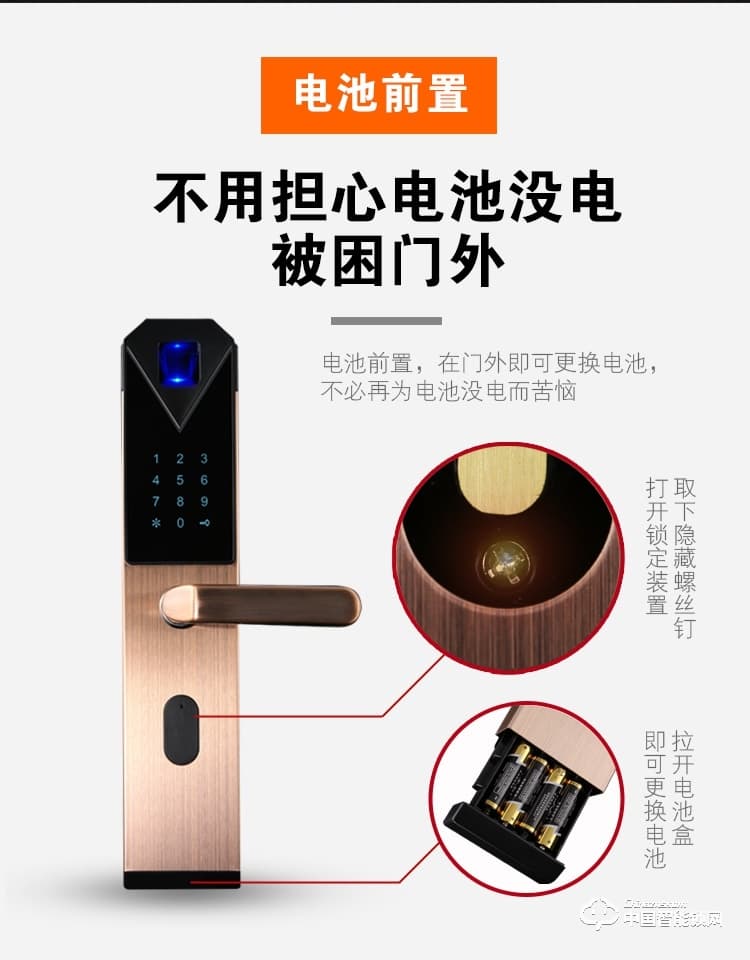 普泰升指紋鎖 智能密碼鎖 感應大門電子鎖