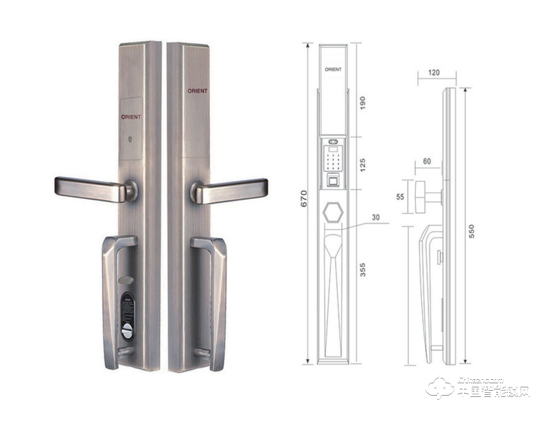 奧聯智能鎖 滑蓋指紋密碼鎖 家用防盜門智能鎖