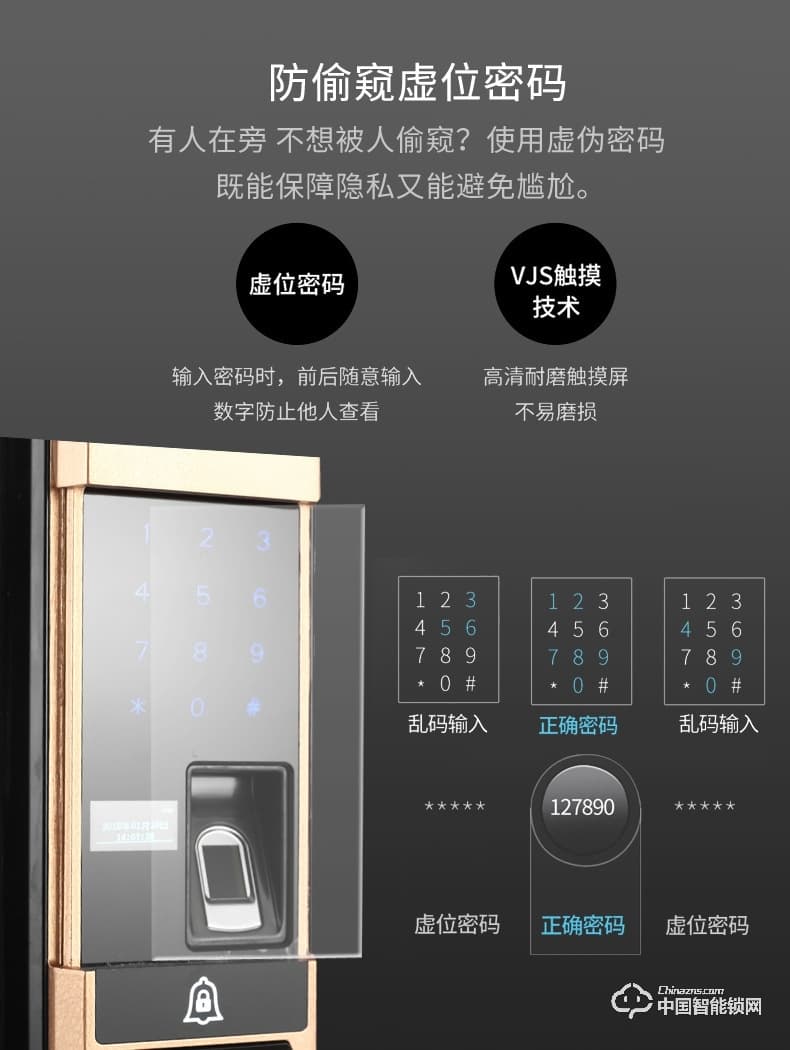 安享指紋鎖 全自動(dòng)指紋鎖 小滑蓋智能電子密碼鎖