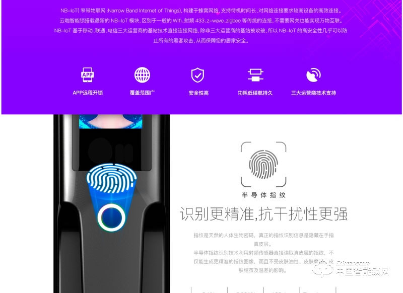 云咖智能鎖 人臉識別智能鎖 家用防盜門電子密碼鎖