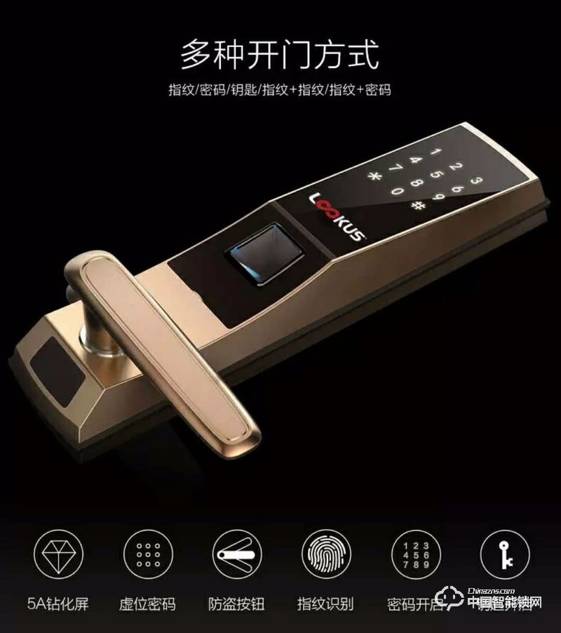 路可視智能鎖 電子指紋密碼鎖手機遠程開鎖防盜門鎖