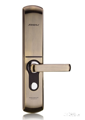 君豪智能鎖 滑蓋指紋密碼鎖 家用防盜智能門鎖