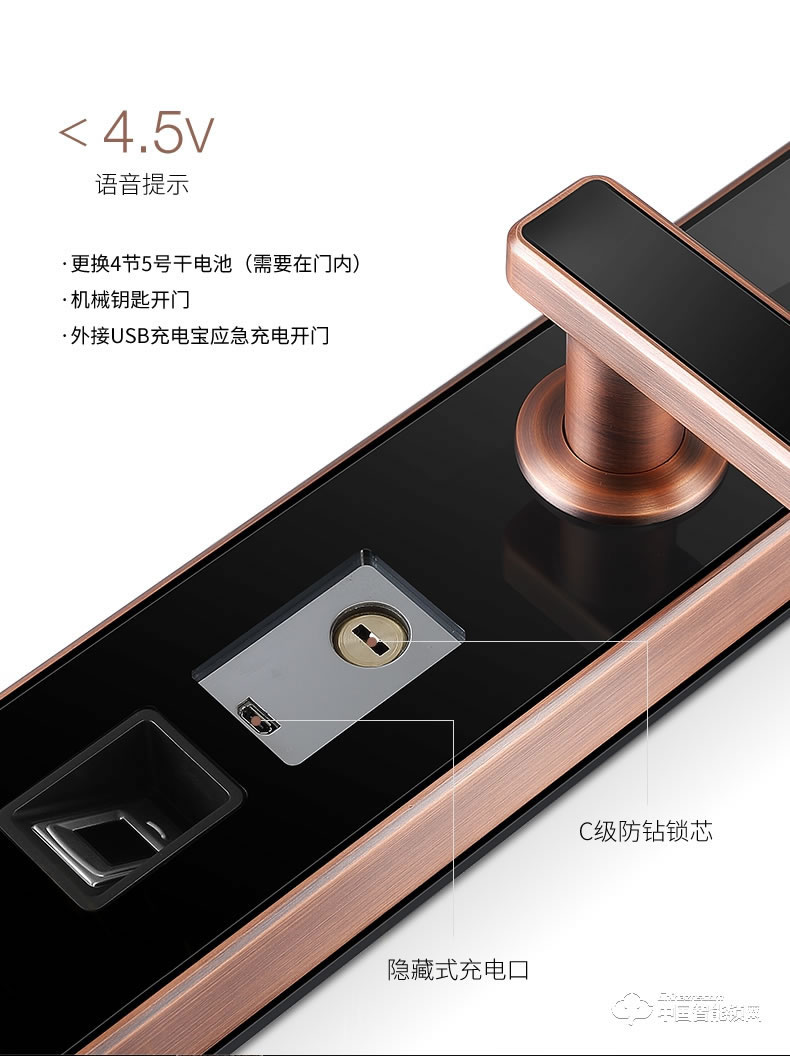 金點(diǎn)原子指紋鎖 家用防盜門(mén)智能鎖