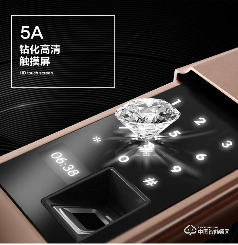 金點原子指紋鎖 家用防盜門智能密碼鎖