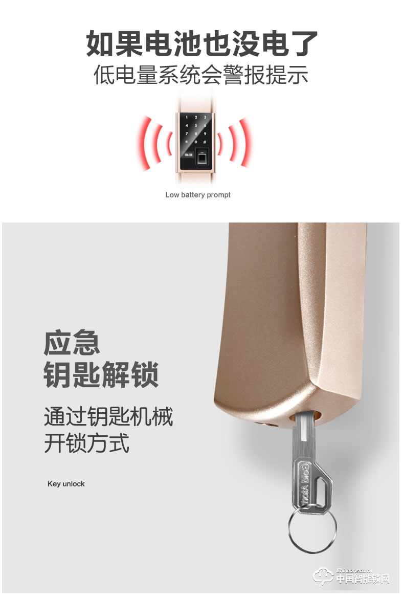 金點原子指紋鎖 家用防盜門智能密碼鎖