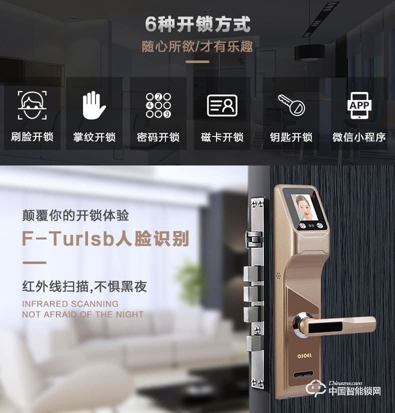 帝豐智能鎖 人臉識別智能鎖 家用電子密碼鎖