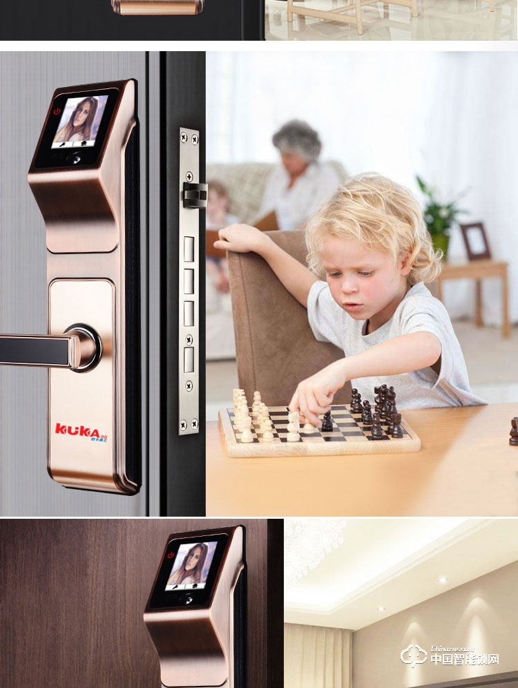 酷卡智能鎖 人臉識(shí)別鎖家用防盜門密碼鎖電子指紋鎖磁卡門