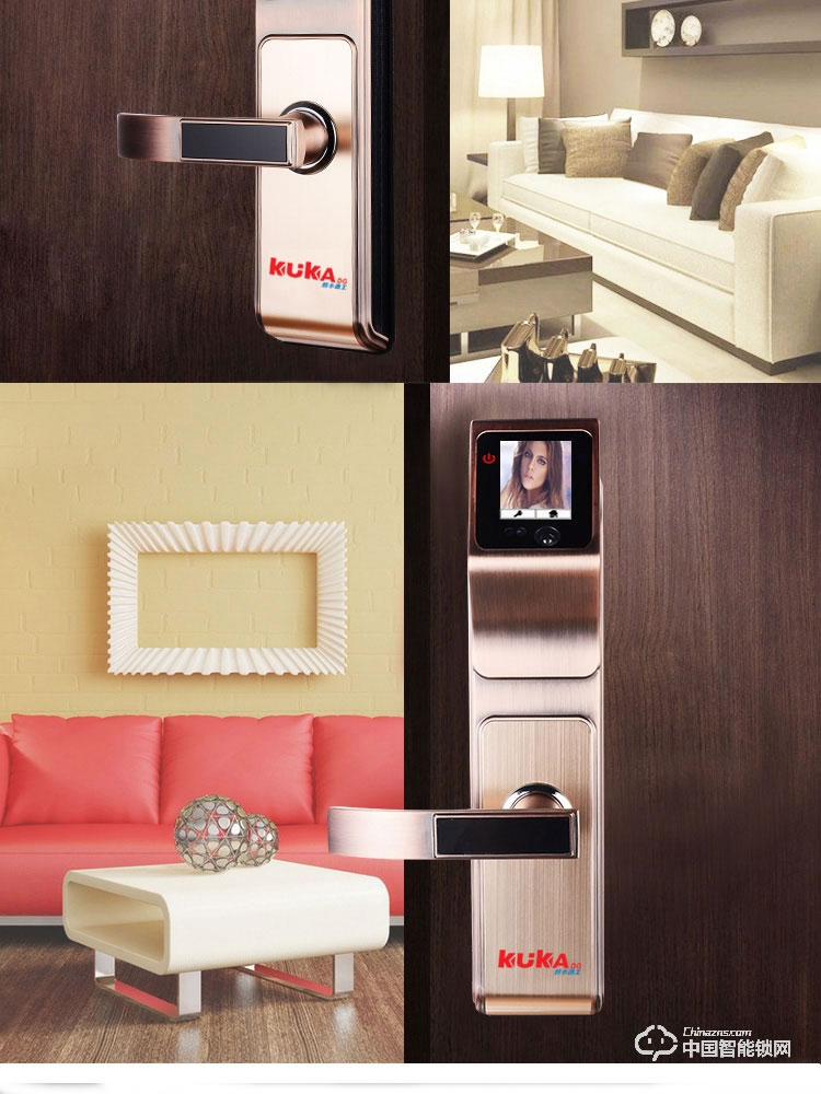 酷卡智能鎖 人臉識(shí)別鎖家用防盜門密碼鎖電子指紋鎖磁卡門