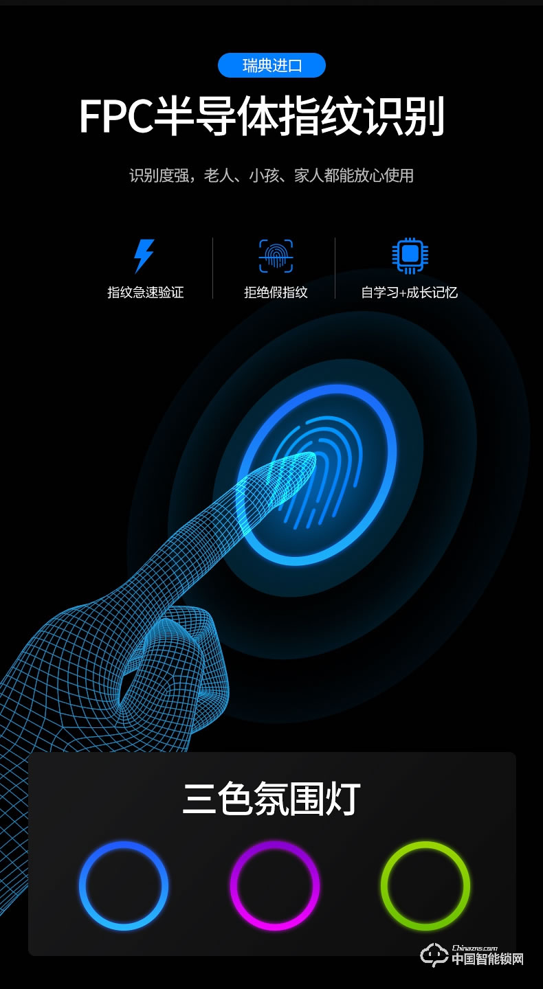 弘顧智能鎖 H002通用型密碼電子鎖全自動(dòng)刷卡感應(yīng)