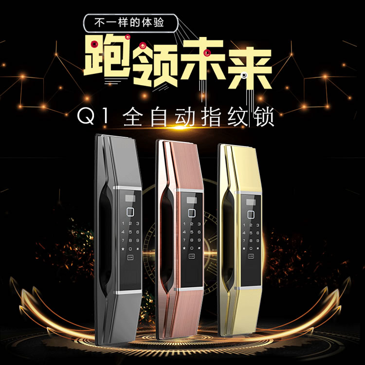 皇家金盾智能鎖 Q1家用智能門鎖推拉式開(kāi)鎖